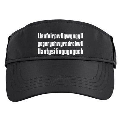 Welsh Town Long Name Gifts Funny Wales Adult Drive Performance Visor