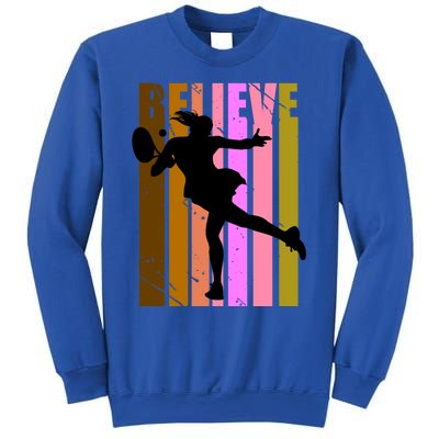 Wo Tennis Lover Player Plays Tennis Court Match Cool Great Gift Sweatshirt