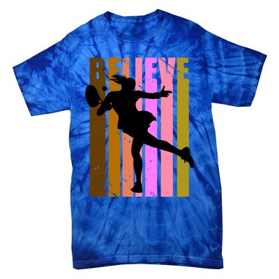 Wo Tennis Lover Player Plays Tennis Court Match Cool Great Gift Tie-Dye T-Shirt