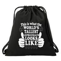 World's Tallest Leprechaun Saint Patrick's Day Drawstring Bag