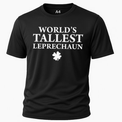 WorldS Tallest Leprechaun Clover Funny St Patricks Day Performance Shirt