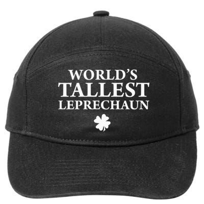 WorldS Tallest Leprechaun Clover Funny St Patricks Day 7-Panel Snapback Hat