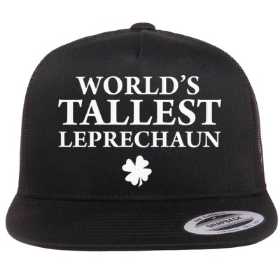 WorldS Tallest Leprechaun Clover Funny St Patricks Day Flatbill Hat