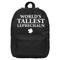 WorldS Tallest Leprechaun Clover Funny St Patricks Day 16 in Basic Backpack