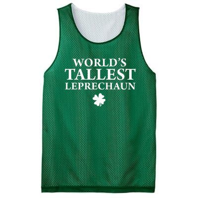 WorldS Tallest Leprechaun Clover Funny St Patricks Day Mesh Reversible Basketball Jersey Tank