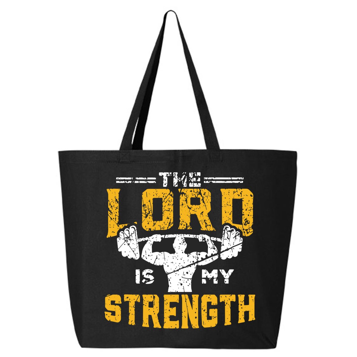 Workout The Lord Is My Strength Funny Christian Gym 25L Jumbo Tote