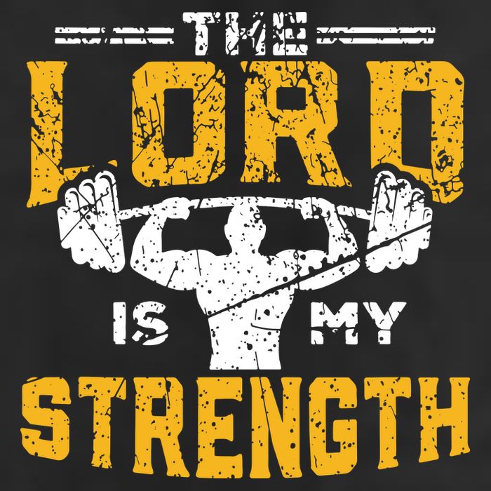 Workout The Lord Is My Strength Funny Christian Gym 25L Jumbo Tote