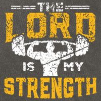 Workout The Lord Is My Strength Funny Christian Gym Cotton Canvas Backpack