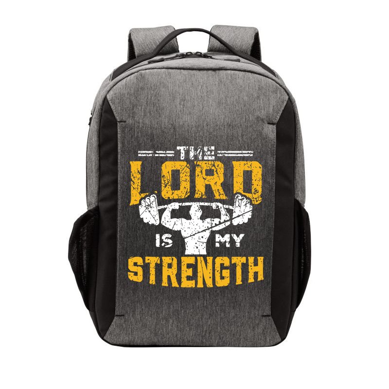 Workout The Lord Is My Strength Funny Christian Gym Vector Backpack