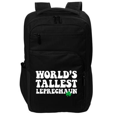 Worlds Tallest Leprechaun St Patricks Clover Impact Tech Backpack