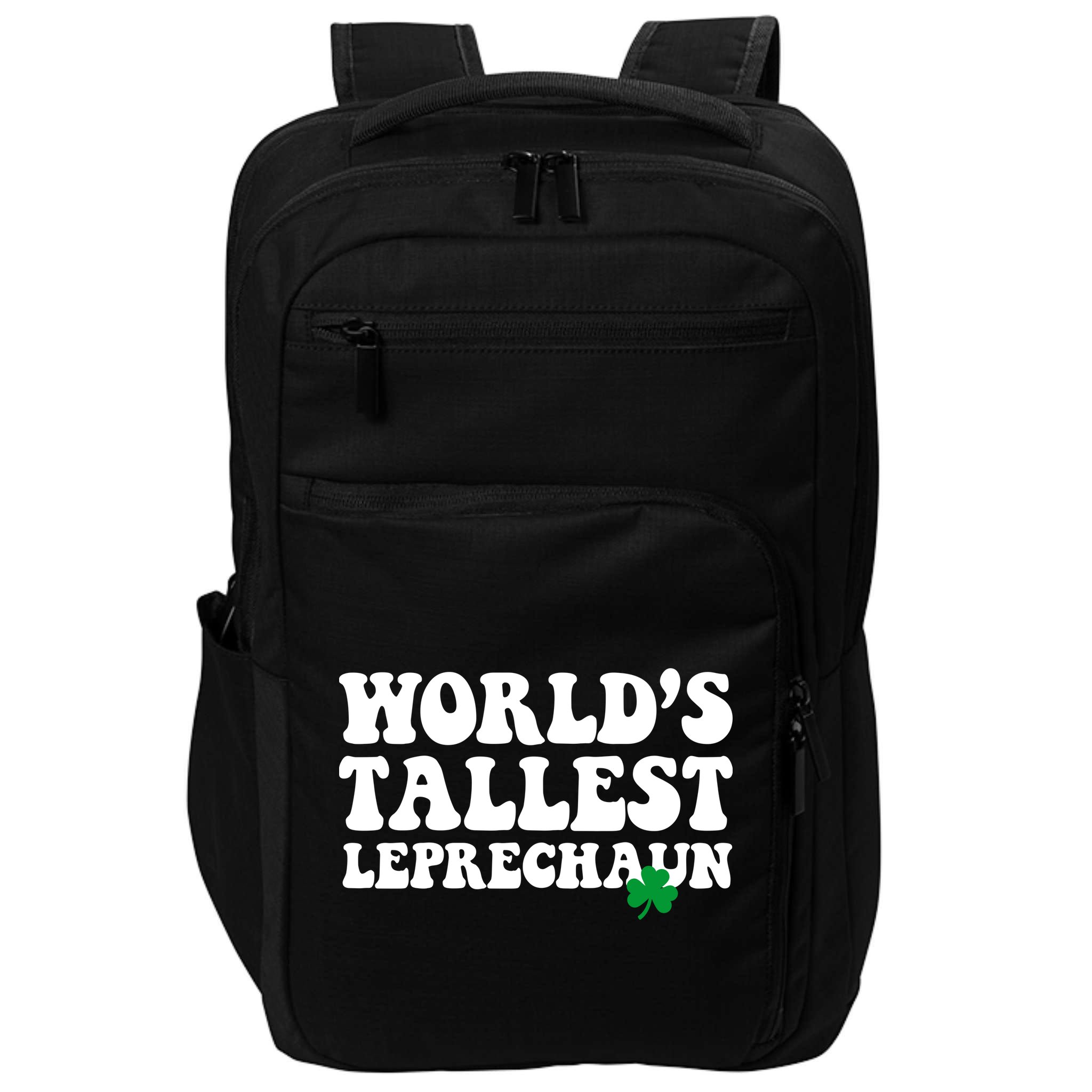 Worlds Tallest Leprechaun St Patricks Clover Impact Tech Backpack