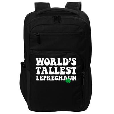 Worlds Tallest Leprechaun St Patricks Clover Impact Tech Backpack