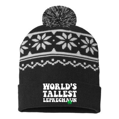 Worlds Tallest Leprechaun St Patricks Clover USA-Made Snowflake Beanie