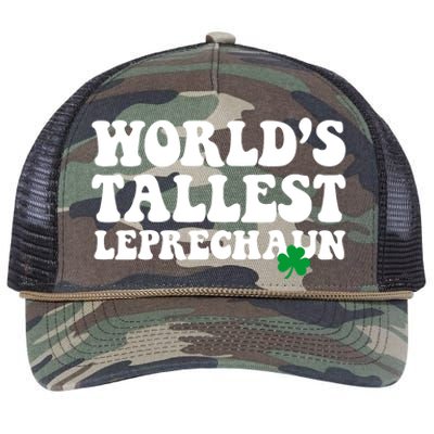 Worlds Tallest Leprechaun St Patricks Clover Retro Rope Trucker Hat Cap