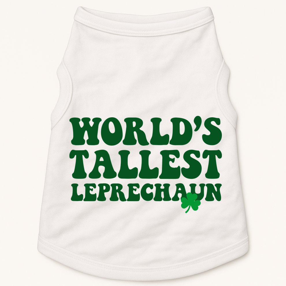 Worlds Tallest Leprechaun St Patricks Clover Doggie Tank