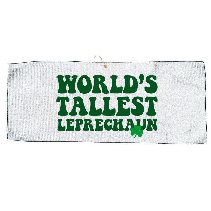 Worlds Tallest Leprechaun St Patricks Clover Large Microfiber Waffle Golf Towel