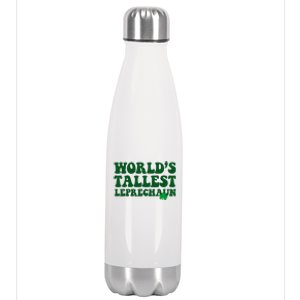 Worlds Tallest Leprechaun St Patricks Clover Stainless Steel Insulated Water Bottle