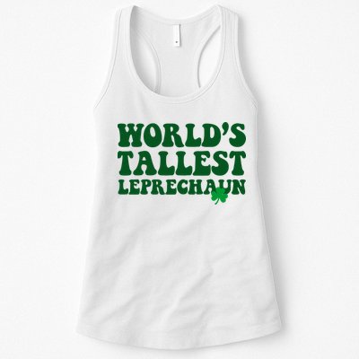 Worlds Tallest Leprechaun St Patricks Clover Womens Tank Top