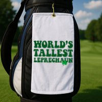 Worlds Tallest Leprechaun St Patricks Clover Golf Towel