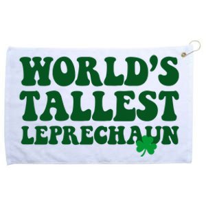 Worlds Tallest Leprechaun St Patricks Clover Grommeted Golf Towel