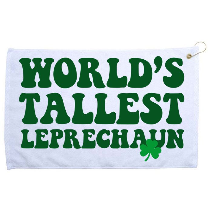 Worlds Tallest Leprechaun St Patricks Clover Grommeted Golf Towel