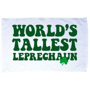 Worlds Tallest Leprechaun St Patricks Clover Microfiber Hand Towel