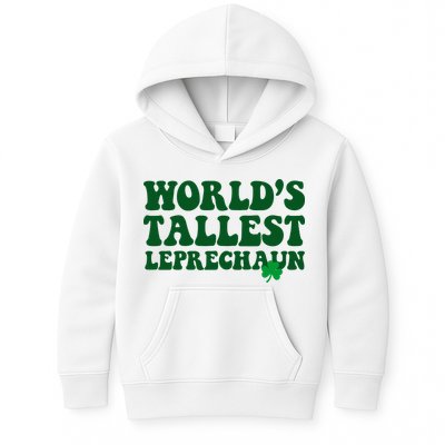 Worlds Tallest Leprechaun St Patricks Clover Kids Hoodie