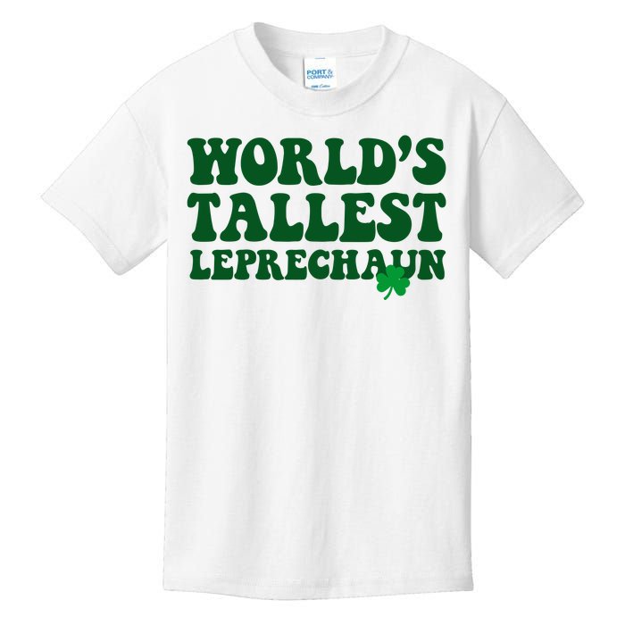 Worlds Tallest Leprechaun St Patricks Clover Kids T-Shirt