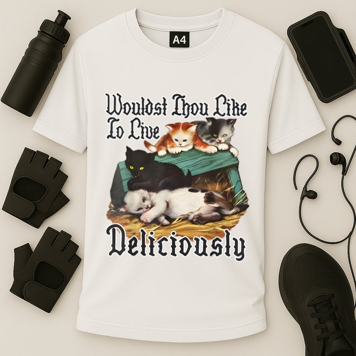 Wouldst Thou Like To Live Deliciously Cooling Performance Crew T-Shirt