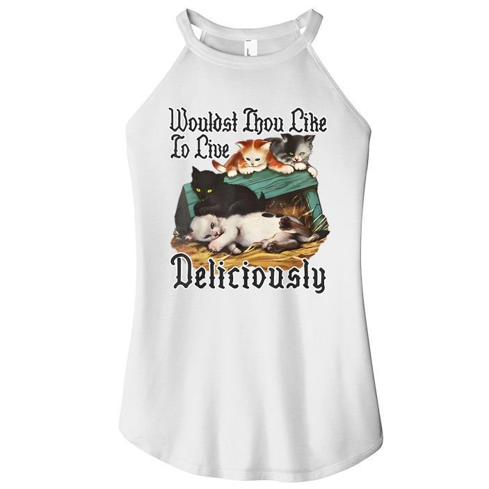 Wouldst Thou Like To Live Deliciously Women's Perfect Tri Rocker Tank