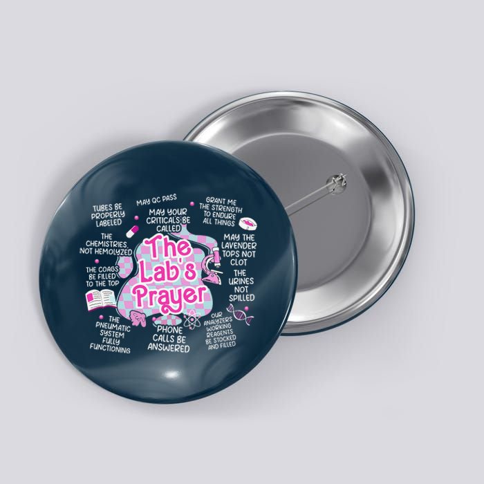 Women The Lab TechS Prayer Retro Lab Tech Phlebotomy Week Button