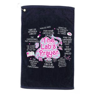 Women The Lab TechS Prayer Retro Lab Tech Phlebotomy Week Platinum Collection Golf Towel