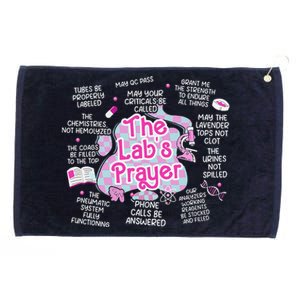 Women The Lab TechS Prayer Retro Lab Tech Phlebotomy Week Grommeted Golf Towel