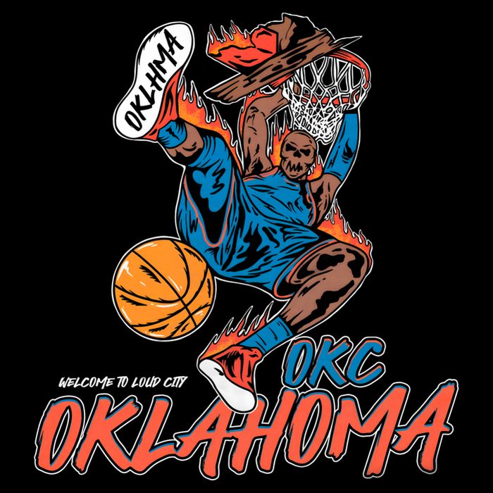 Welcome To Loud City Oklahoma Basketball Flat Bill Trucker Hat