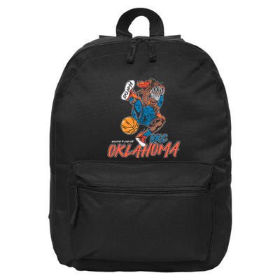 Welcome To Loud City Oklahoma Basketball 16 in Basic Backpack