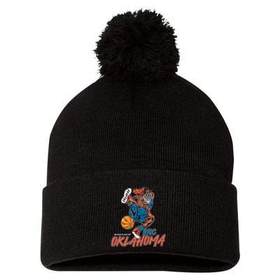 Welcome To Loud City Oklahoma Basketball Pom Pom 12in Knit Beanie