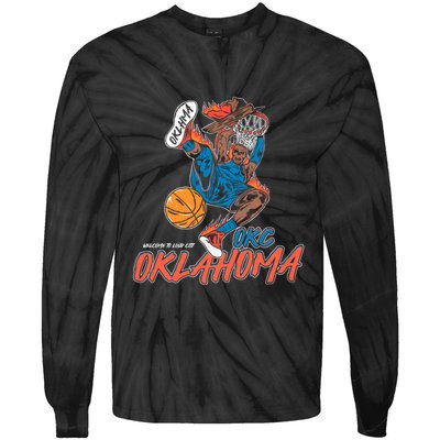 Welcome To Loud City Oklahoma Basketball Tie-Dye Long Sleeve Shirt