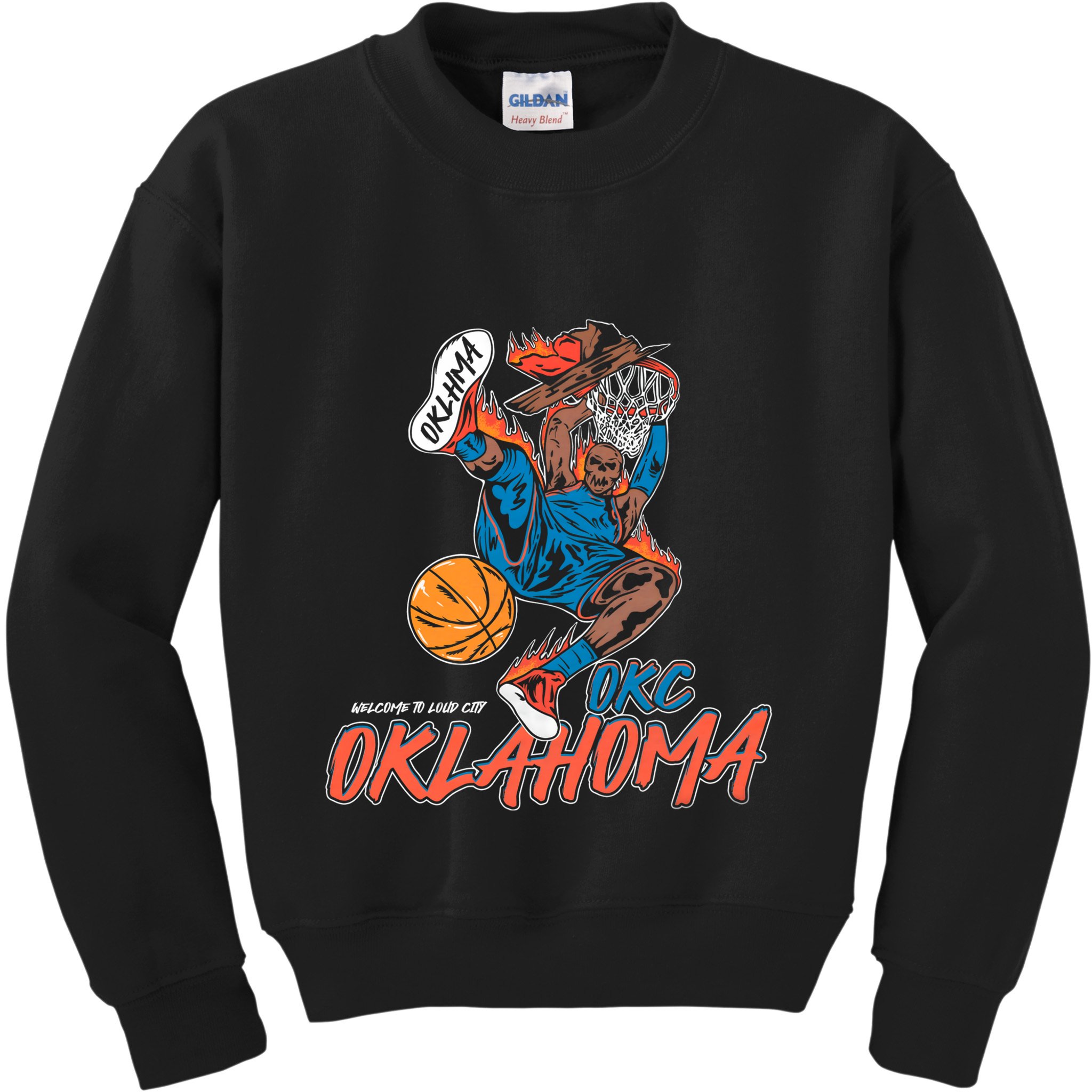 Welcome To Loud City Oklahoma Basketball Kids Sweatshirt