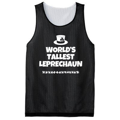 Worlds Tallest Leprechaun Irish St Patricks Day Mesh Reversible Basketball Jersey Tank