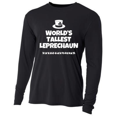 Worlds Tallest Leprechaun Irish St Patricks Day Cooling Performance Long Sleeve Crew