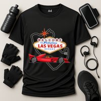 Welcome To Las Vegas Racing Race Car Strip Formula Track Cool Gift Cooling Performance Crew T-Shirt