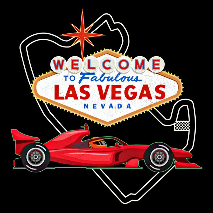 Welcome To Las Vegas Racing Race Car Strip Formula Track Cool Gift Cooling Performance Crew T-Shirt