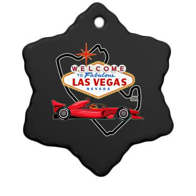 Welcome To Las Vegas Racing Race Car Strip Formula Track Cool Gift Ceramic Star Ornament