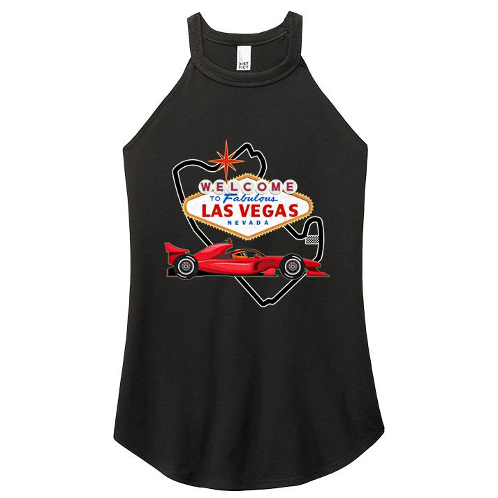 Welcome To Las Vegas Racing Race Car Strip Formula Track Cool Gift Women's Perfect Tri Rocker Tank