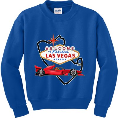 Welcome To Las Vegas Racing Race Car Strip Formula Track Cool Gift Kids Sweatshirt
