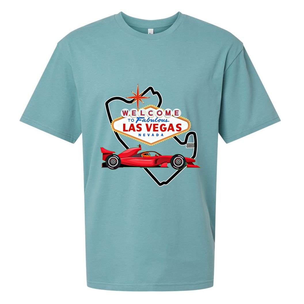 Welcome To Las Vegas Racing Race Car Strip Formula Track Cool Gift Sueded Cloud Jersey T-Shirt