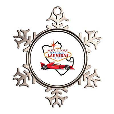 Welcome To Las Vegas Racing Race Car Strip Formula Track Cool Gift Metallic Star Ornament