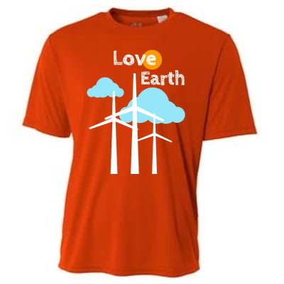 Wind Turbine Love Earth Renewable Energy Environtalist Cool Gift Cooling Performance Crew T-Shirt