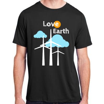 Wind Turbine Love Earth Renewable Energy Environtalist Cool Gift Adult ChromaSoft Performance T-Shirt