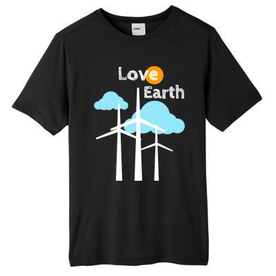 Wind Turbine Love Earth Renewable Energy Environtalist Cool Gift Tall Fusion ChromaSoft Performance T-Shirt